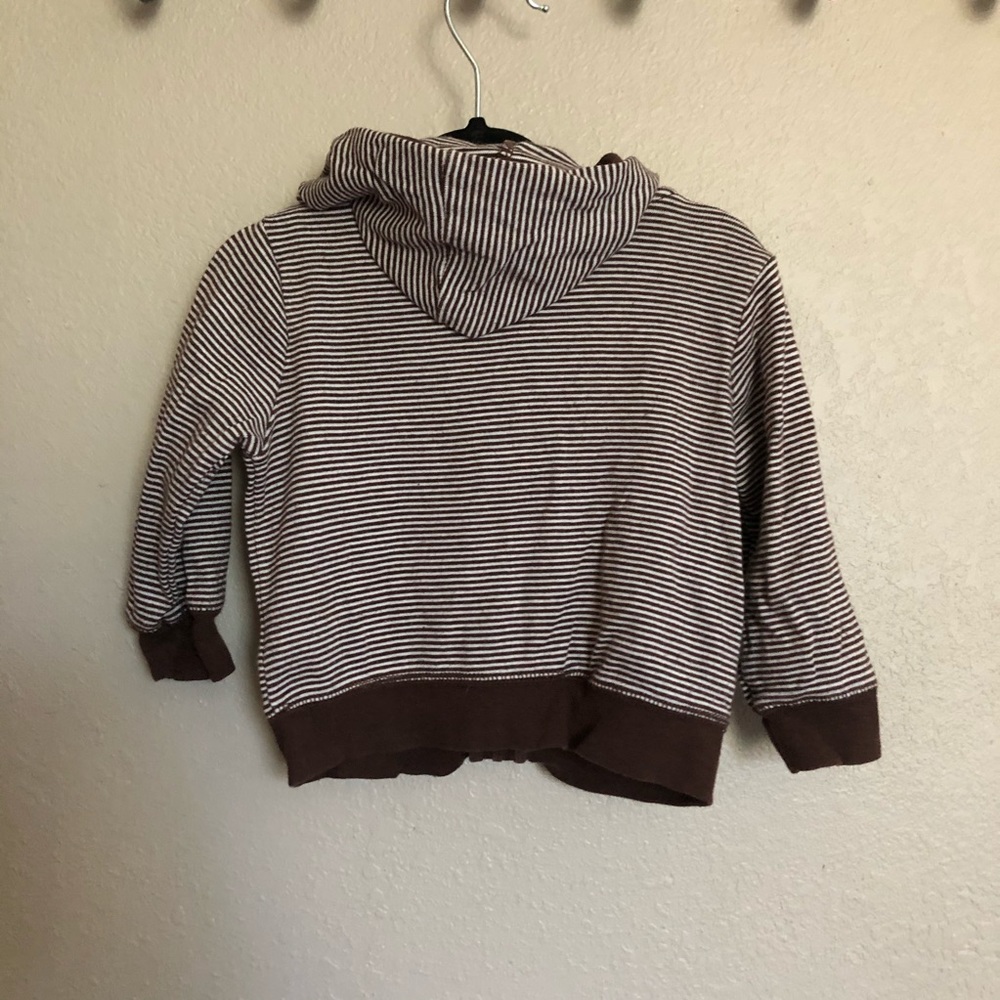 Chocolate striped zip up 9m